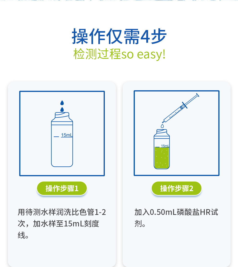 磷酸鹽測(cè)試（1～20mg/L）HR測(cè)定步驟圖1